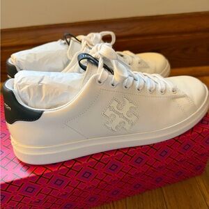 Like New Tory Burch
Double T Howell Court Sneakers, Size 8 not Miller! White